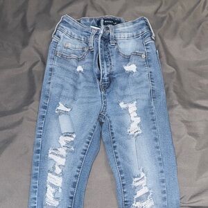 Aeropostale Light Blue Distressed Skinny Jeans